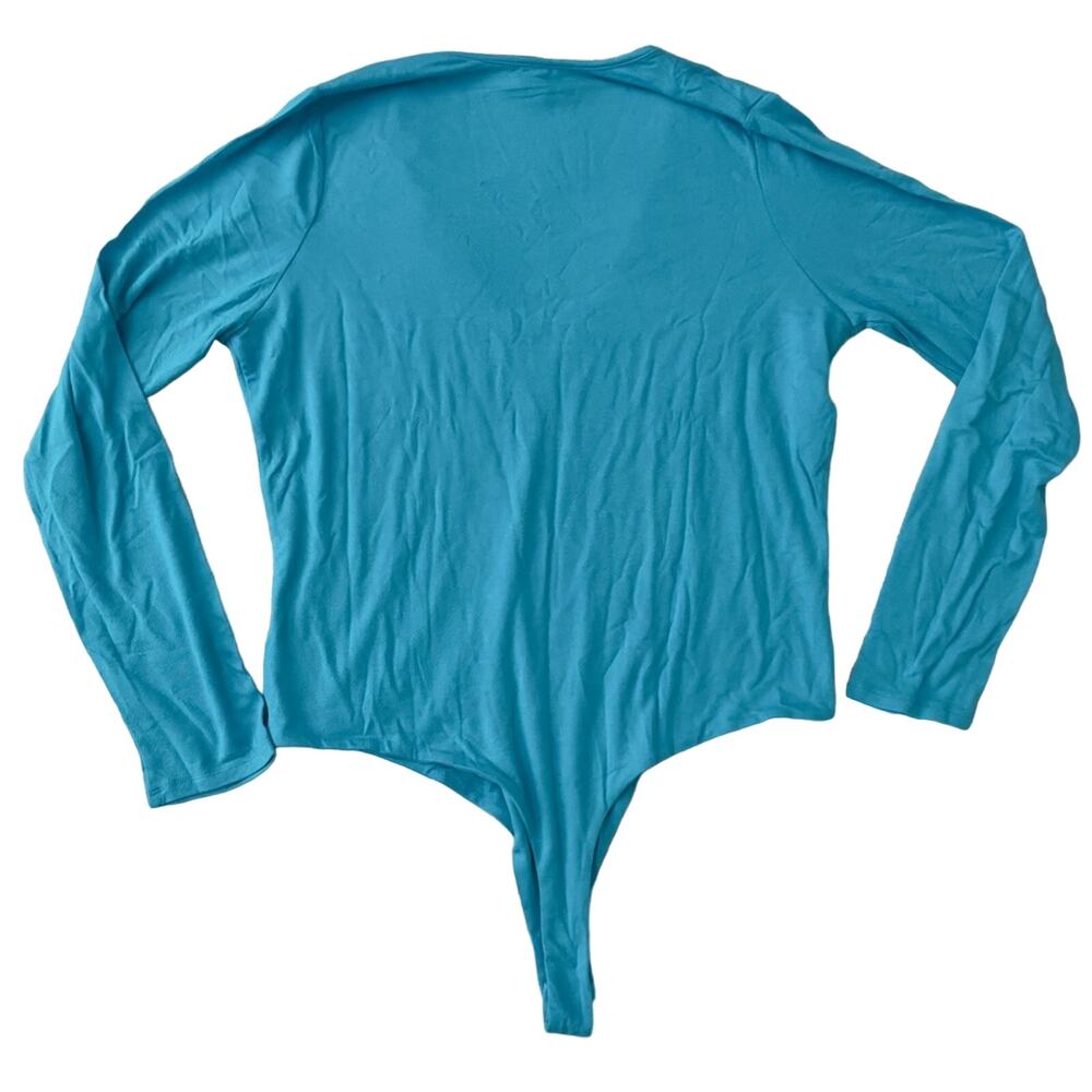 Naked Wardrobe V Neck Long Sleeve Bodysuit Blue‎ New 3XL - Picture 6 of 8